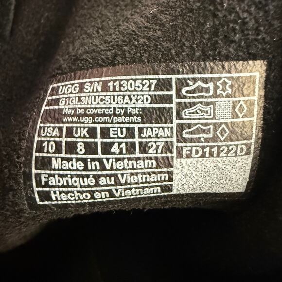 Ugg Josefene Pull On Slouch Black Suede Short Boots women 10 - Picture 5 of 7